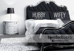 Hubby & Wifey Pillow Case Set Custom Date Print, Modern Design - thumbnail 4