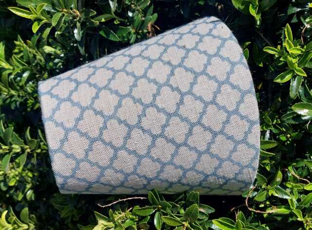 Linen Deco Blue Candle Clip Lampshade For Wall Lights Chandeliers - image 1