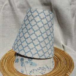 Linen Deco Blue Candle Clip Lampshade For Wall Lights Chandeliers - thumbnail 3