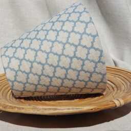 Linen Deco Blue Candle Clip Lampshade For Wall Lights Chandeliers - thumbnail 4