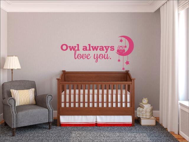 Owl Always Love You Vinyl Wall Decal - Nursery Kids Room Decor - image 1