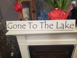 Gone To The Lake Sign Distressed Wood Wall Hanging Rustic Decor House Nautical Decoration Lakehouse