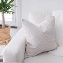 Sectional Sofa Pillow Covers, Neutral Combinations, Set For Sectional, Brown Cream Pillows, Couch Cushions -- Petria - thumbnail 2