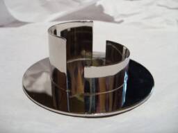 Candlestick Silver Or Gold Polished Candles 26 X 5 cm - thumbnail 1