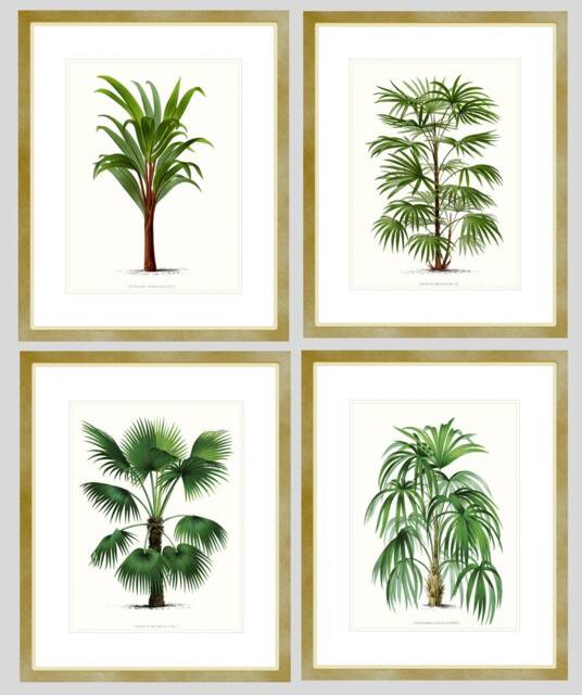 Palm Tree Prints. Beach Home Wall Art. Four Trees. Living Room Decor. Coastal Tropical Art Poster - image 1