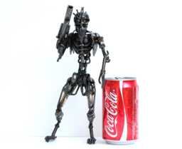 District 9 Scrap Metal Sculpture, Handmade Recycled Steel Art, Unique Valentine Gift For Him - thumbnail 1