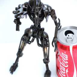 District 9 Scrap Metal Sculpture, Handmade Recycled Steel Art, Unique Valentine Gift For Him - thumbnail 3