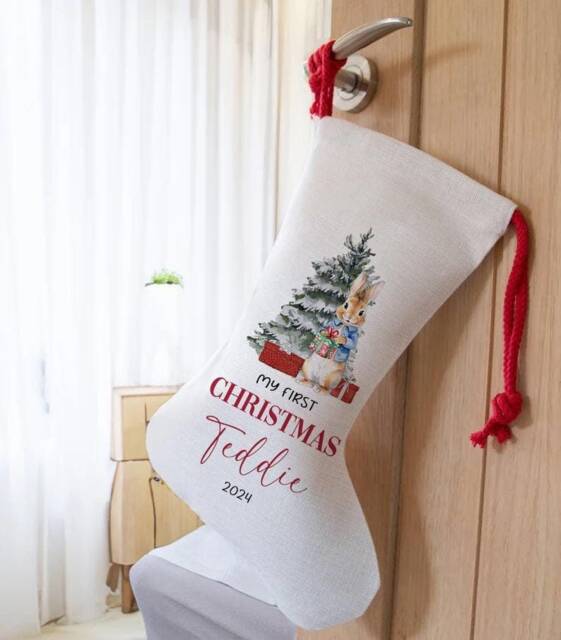 Personalised Christmas Stocking, First 1St Gift, Babies Stocking - image 1