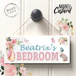 Personalised Bedroom Door Sign - Room Name Girls Pink - thumbnail 2