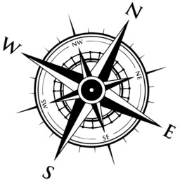 Compass Wall Decal Vinyl Sticker Rose Nautical Interior Design Kids Room Decor Travel Mural Bathroom Decals 9Jte - thumbnail 3