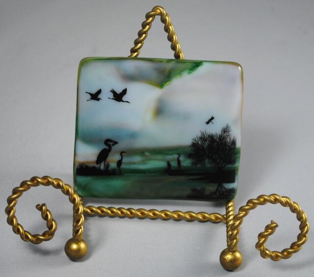 Fused Glass Mini Sculpture Ooak - image 1