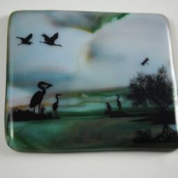 Fused Glass Mini Sculpture Ooak - thumbnail 2
