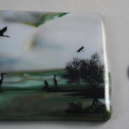 Fused Glass Mini Sculpture Ooak - thumbnail 4