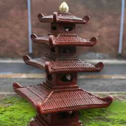 Traditional Asian Pagoda Sculpture Concrete Lantern Statue Stone Zen Art Decor Outdoor Oriental Figurine Cement Meditation Ornament Yard - thumbnail 2