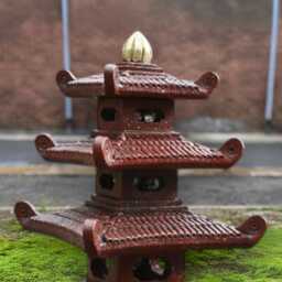 Traditional Asian Pagoda Sculpture Concrete Lantern Statue Stone Zen Art Decor Outdoor Oriental Figurine Cement Meditation Ornament Yard - thumbnail 4