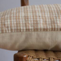 Handwoven Lumbar Pillow Cover Karen Batik Hemp, Boho Farmhouse Decor - thumbnail 2