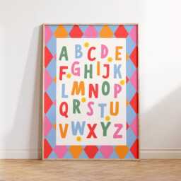 Kids Fun Educational Prints - Abc Alphabet Numbers Count To 20 Toddler Children's Poster Playroom Bedroom Decor Colourful Wall Art - thumbnail 2