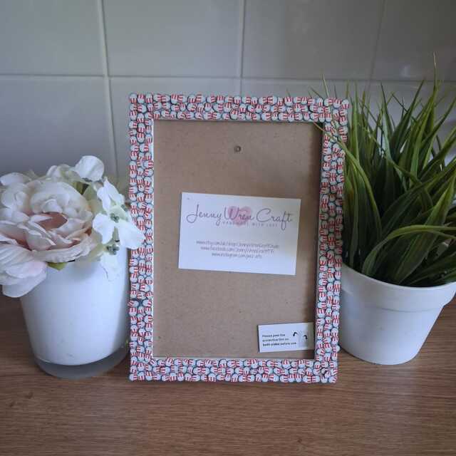Popcorn Bucket Clay Slices Photo Frame 5 X 7 Inches - image 1