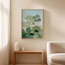 Botanical Garden Poster, Tropical Plant Print, Greenery Wall Art - thumbnail 3