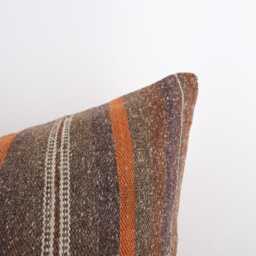 Large Kilim Pillow Cover 24'' Handwoven Turkish Wool Cushion - thumbnail 3