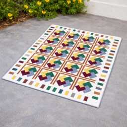 Interwoven Paths Quilt Pattern - Modern Geometric Patchwork - PDF Pattern, 76x92 Throw/Bed Size - thumbnail 2