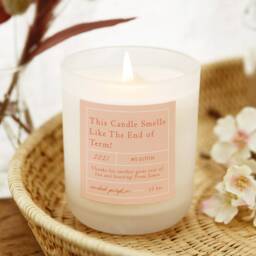 Personalised Teacher Gift Candle, End Of Term, Soy Wax