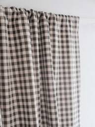 Marley Plaid Chenielle Curtain, Semi-Blackout Curtain For Livingroom, Custom Panel, Drapery, Extra Long, 1Pc - thumbnail 1