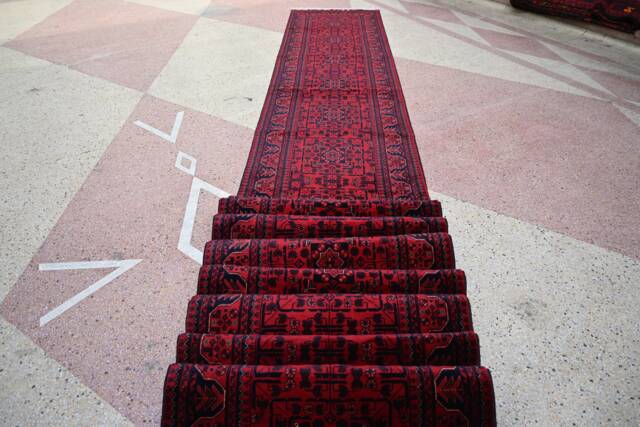 32 Ft Long Runner Rug, Best Quality Turkmen Tribal Hallway Runner, Bukhara Runner, Afghan Handmade Veg Dyes Wool, Oriental Runner, 32.1 X 2.10 - image 1