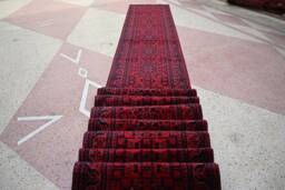 32 Ft Long Runner Rug, Best Quality Turkmen Tribal Hallway Runner, Bukhara Runner, Afghan Handmade Veg Dyes Wool, Oriental Runner, 32.1 X 2.10 - thumbnail 1