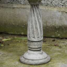 Barley Twist Bird Bath Feeder Stone Statue - Outdoor Garden Ornament Decoration Large Birdbath British Sculpture - thumbnail 2