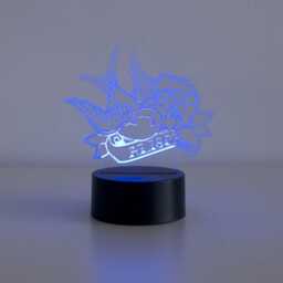 Personalised Tattoo Swallow Led Night Light - Custom Retro Name Desk Lamp - thumbnail 4