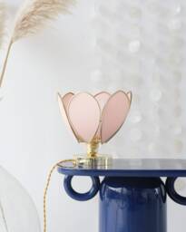 Flower Table Lamp - Blush & Gold