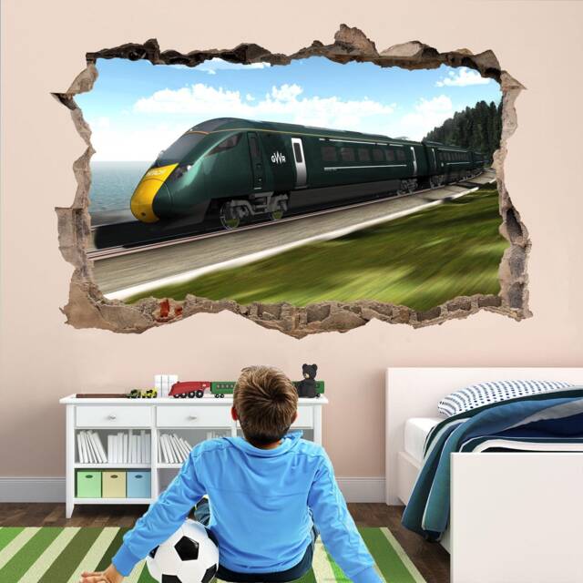 High Speed Train Wall Decal Sticker Mural Print Art Kids Bedroom Home Decor Dy1 - image 1