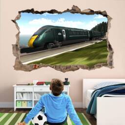 High Speed Train Wall Decal Sticker Mural Print Art Kids Bedroom Home Decor Dy1 - thumbnail 1