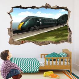 High Speed Train Wall Decal Sticker Mural Print Art Kids Bedroom Home Decor Dy1 - thumbnail 2