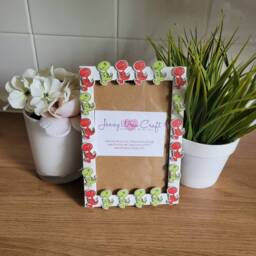 Colourful Wooden Dinosaur Button Photo Frame 4 X 6 Inches - thumbnail 2