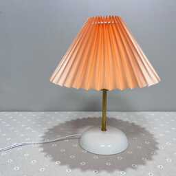 Handmade Ceramic Table Lamp With Pleated Shade - 16 Colors - thumbnail 4