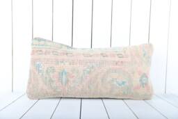 12x24 Kilim Lumbar Pillow Vintage Turkish Anatolian Cover - thumbnail 1