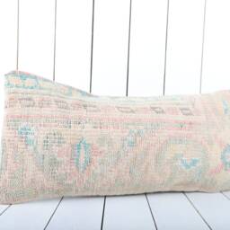 12x24 Kilim Lumbar Pillow Vintage Turkish Anatolian Cover - thumbnail 2