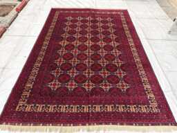 Handwoven Afghan Rug 6.7x9.5 Beljik Yousafi Wool Rug - thumbnail 1
