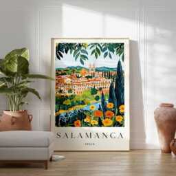 Salamanca Spain Travel Poster City Wall Art - thumbnail 2