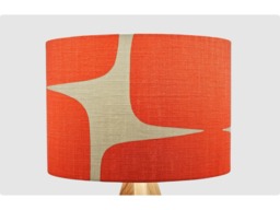 Retro Orange Cream Lampshade, Table Floor Lamp/Ceiling Pendant, Small Medium Large, 20cm 25cm 30cm 35cm 40cm, UK Fabric Light Shade