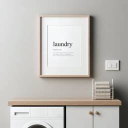 Laundry Definition Print - Utility Room Wall Art Kitchen Accessory Dictionary Home D??cor Monochrome Typography Poster Unframed - thumbnail 3