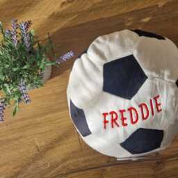 Any Team Badge Or Message Personalised Soft Toy Set Includes Football/Rugby Ball, Teddy & Bodysuit Tshirt - thumbnail 3