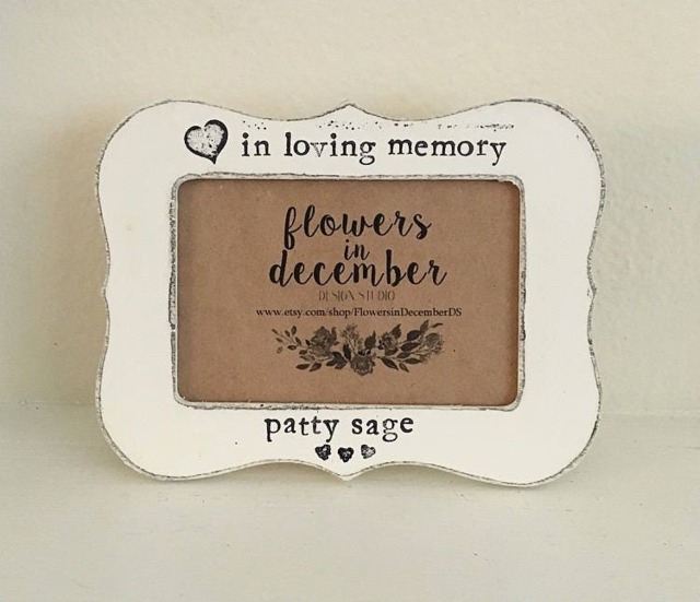 Personalized Memorial Picture Frame Hand Stamped Sympathy Gift - image 1