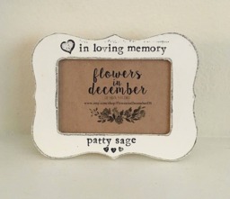 Personalized Memorial Picture Frame Hand Stamped Sympathy Gift - thumbnail 1