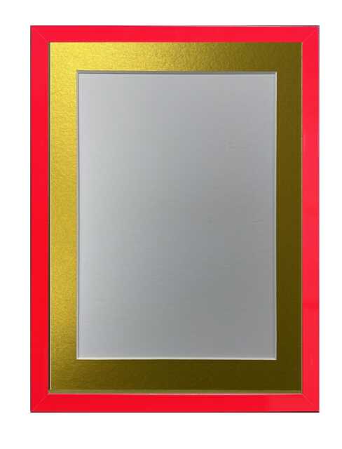 Post Box Red 20mm Picture, Photo, Poster Frame With Gold Mount - image 1