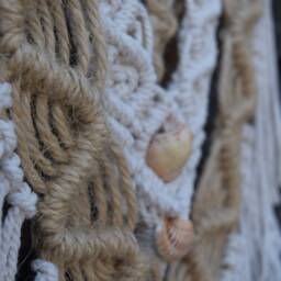 Bohemian Macrame Wall Hanging/Home Decor Tapestry Wood Beach - thumbnail 3