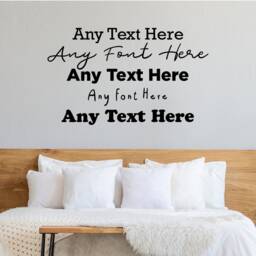 Custom Wall Decal Personalised Vinyl Art Sticker, Any Wording - thumbnail 2