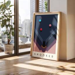 Snooker Art Print - Minimalist Sports Poster Pool Table Wall Decor - thumbnail 3